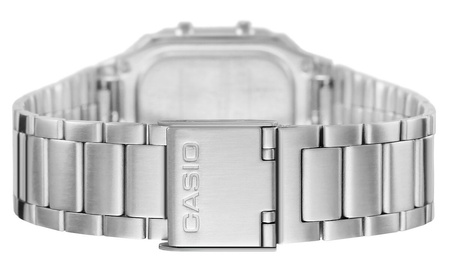 Zegarek Męski CASIO DB-360-1ADF Srebrna bransoleta Cyfrowy Retro