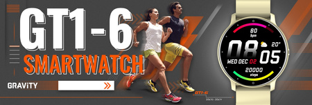 Smartwatch Damski Gravity GT1-6 Beżowy pasek SPORT KROKI PULS