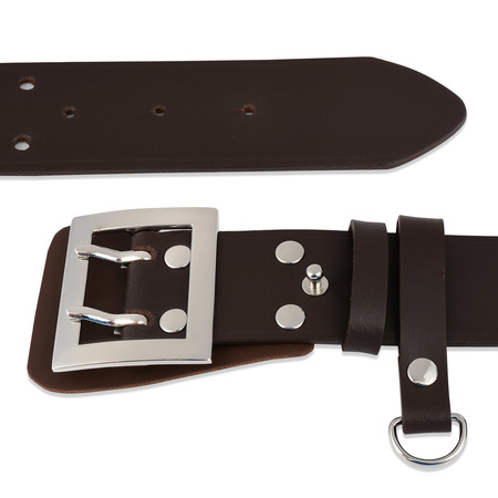 Pasek Męski Oficerski Wojskowy Solidny Beltimore W42 Brązowy : Kolory - Brązowy, Beżowy, Rozmiar Pasków - R.90-105 Cm