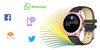 SMARTWATCH DAMSKI CZARNY PASEK SKÓRZANY KROKI POWIADOMIENIA TARCZE G.Rossi SW017-6
