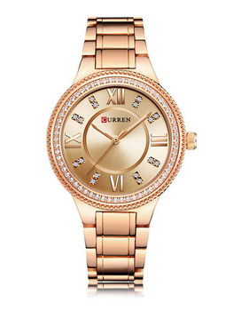 ZEGAREK DAMSKI CURREN 9004 Bransoleta różowe złoto + BOX