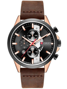 ZEGAREK MĘSKI CURREN 8325 Brązowy pasek skórzany + BOX