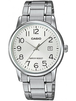 ZEGAREK MĘSKI CASIO MTPV002D-7BUDF Srebrna bransoleta + BOX