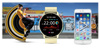 Smartwatch Damski Gravity GT1-6 Beżowy pasek SPORT KROKI PULS