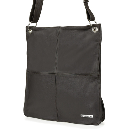 Torebka Skórzana Duża Damska A4 Brązowa Beltimore 972 : Kolory - Brązowy, Beżowy