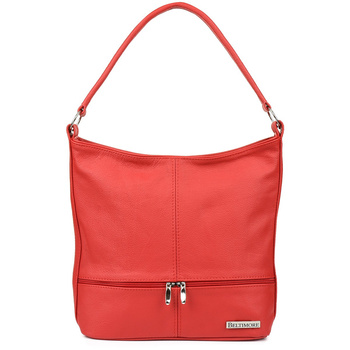 Czerwona Skórzana Listonoszka Dwa Paski Beltimore I66 : Kolory - Czerwony