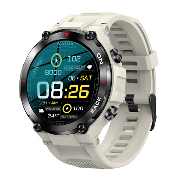 Smartwatch męski Gravity GT8-4 Szary pasek SPORT POGODA MUZYKA