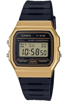 Zegarek Męski CASIO F-91WM-9ADF Cyfrowy czarny pasek