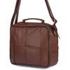 Brązowa Pojemna Skórzana Torba Męska Do Pracy Beltimore F72 : Kolory - Brązowy, Beżowy