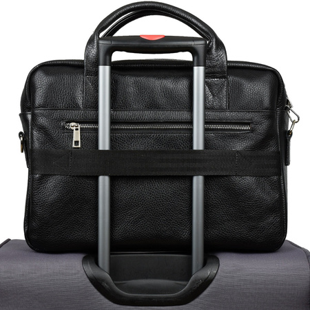 Torba Męska Skórzana Duża Czarna Laptop J14 Beltimore
