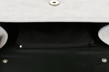 Siwa Damska Torebka Kopertówka Mała Beltimore W19 : Kolory - Szary, Srebrny