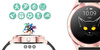 SMARTWATCH DAMSKI CZARNY PASEK SKÓRZANY KROKI POWIADOMIENIA TARCZE G.Rossi SW017-6