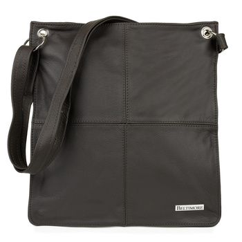 Torebka Skórzana Duża Damska A4 Brązowa Beltimore 972 : Kolory - Brązowy, Beżowy