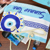 Duża Torba Plażowa Torebka Summer Time Grecka Lekka T61 : Kolory - Niebieski
