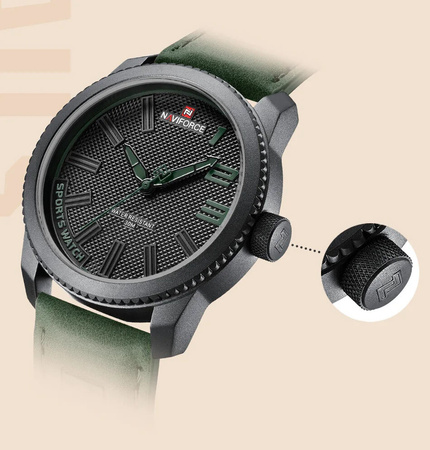ZEGAREK MĘSKI NAVIFORCE NF9202L B/GN/GN + BOX