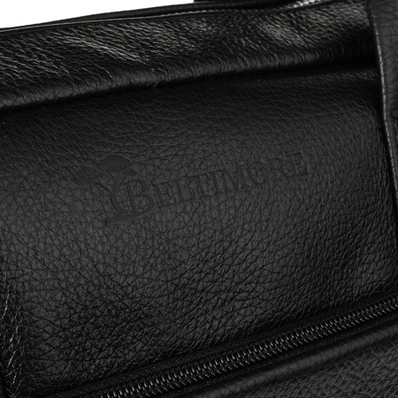 Torba Męska Skórzana Duża Czarna Laptop J14 Beltimore