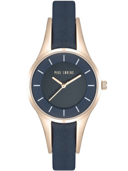 ZEGAREK DAMSKI PAUL LORENS - 8154A-6F3 Granatowy pasek skórzany + BOX
