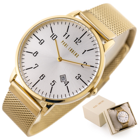 ZEGAREK DAMSKI ZŁOTA BRANSOLETA MESH PAUL LORENS - PL11503B-3D1 + BOX