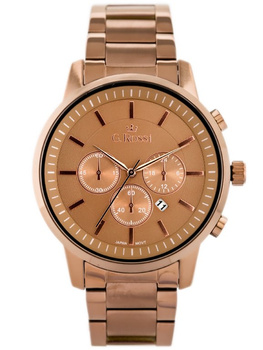 ZEGAREK MĘSKI G. ROSSI - 6647B Brązowa bransoleta + BOX