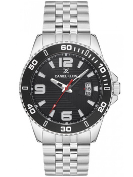 ZEGAREK MĘSKI DANIEL KLEIN 12876-2 Srebrna bransoleta + BOX