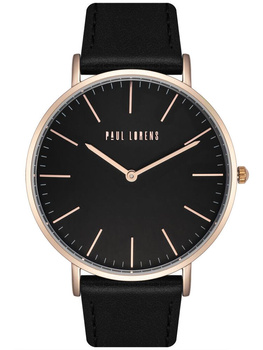 ZEGAREK DAMSKI PAUL LORENS - PL11014A7-1A4 Czarny pasek skórzany NA PREZENT  + BOX