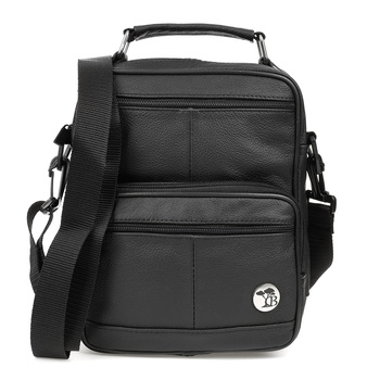 Czarna Męska Torba Skórzana Przez Ramię Do pracy szkoły Beltimore G19