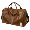 Torba podróżna brązowa skórzana Turystyczna sportowa Na buty Pojemna W02