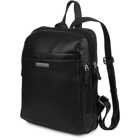 Plecak skórzany damski czarny Miejski Elegancki Duży A4 Czarny Beltimore P17