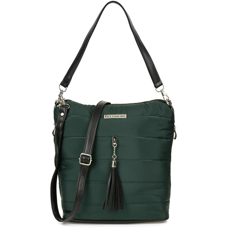 Zielona Damska Torebka Pikowana Solidna Oryginalna Frędzel W91 : Kolory - Zielony