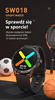 SMARTWATCH MĘSKI CZARNY PASEK SPORTOWY PULS KROKI G. ROSSI SW018-1 WŁASNE TARCZE