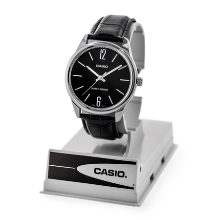 ZEGAREK MĘSKI CASIO MTP-V005L-1BUDF Czarny pasek skórzany + BOX