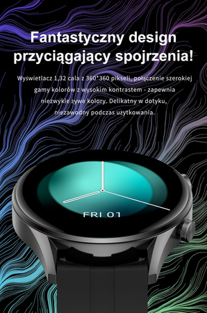 SMARTWATCH MĘSKI CZERWONY PASEK SPORTOWY KROKI PULS ROZMOWY G. Rossi SW019-3