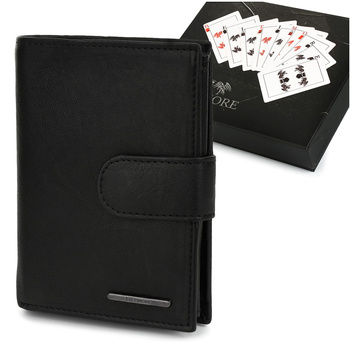 Męski Portfel Skórzany Czarny Klasyczny Rfid Beltimore P96 : Kolory - Czarny