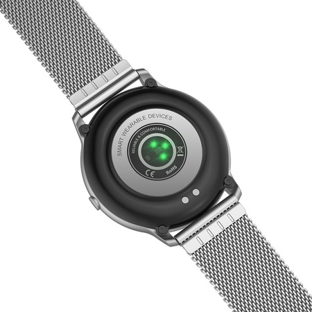 SMARTWATCH DAMSKI SREBRNA BRANSOLETA KOBIECY SPORT PULS SMS FB ZDJĘCIA G. Rossi SW015-3