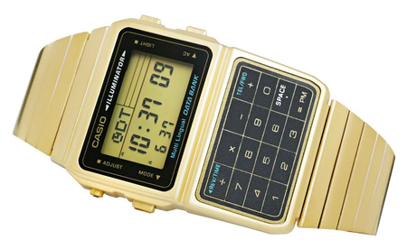 Zegarek męski CASIO DBC-611G-1DF Złota bransoleta Cyfrowy Retro