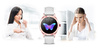 SMARTWATCH DAMSKI BIAŁY PASEK SKÓRZANY TARCZE KROKI POWIADOMIENIA G.Rossi SW017-5