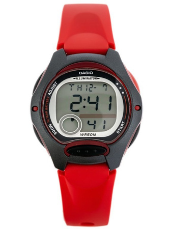 ZEGAREK DZIECIĘCY CASIO LW-200-4A Czerwony pasek Dziewczęcy + BOX