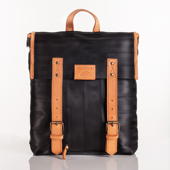 Plecak Uniwersalny Duży Skórzany Wykonany Z Recyklingowych Materiałów Beltimore R28 : Kolory - Brązowy, Beżowy