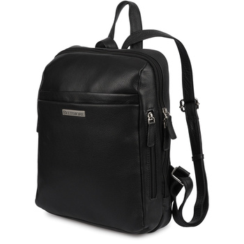 Plecak skórzany damski czarny Miejski Elegancki Duży A4 Czarny Beltimore P17