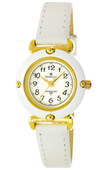 Zegarek Dziecięcy Komunijny Perfect  LP152-3 Biały pasek skórzany DLA DZIEWCZYNKI
