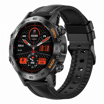 SMARTWATCH MĘSKI GRAVITY GT9-5 - WYKONYWANIE POŁĄCZEŃ, CIŚNIENIOMIERZ Czarny pasek