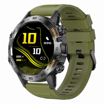 SMARTWATCH MĘSKI ZIELONY PASEK WYKONYWANIE POŁĄCZEŃ CIŚNIENIOMIERZ GRAVITY GT9-12