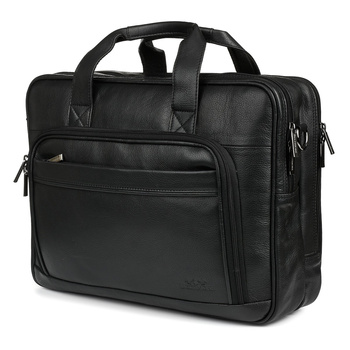 Duża Solidna Skórzana Torba Beltimore Na Laptopa Dokumenty M56