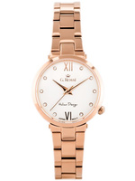 ZEGAREK DAMSKI G. ROSSI - 11064B Bransoleta różowe złoto + BOX