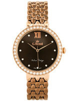 ZEGAREK DAMSKI G. ROSSI - 11775B Bransoleta różowe złoto ciemna + BOX