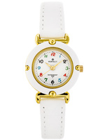 ZEGAREK DZIECIĘCY PERFECT LP152-01 - KOMUNIJNY - biały pasek skórzany