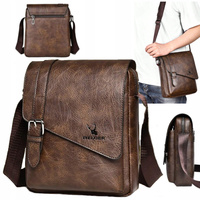 Męska torba skórzana brązowa Na ramię Do szkoły pracy uczelnię Weixier D266