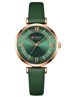 ZEGAREK DAMSKI CURREN 9079 Zielony pasek skórzany + BOX