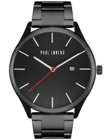 ZEGAREK MĘSKI PAUL LORENS - PL1273B-1A5 Czarna bransoleta Datownik + BOX
