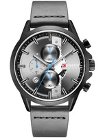 ZEGAREK MĘSKI CURREN 8325 Szary pasek skórzany + BOX